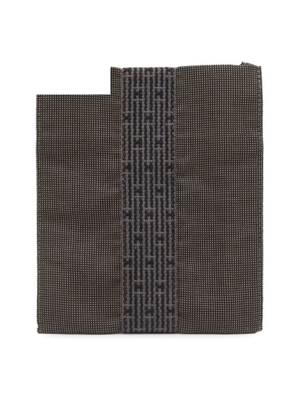 Hermes Shoulder Bag Herline Pochette Canvas Gray